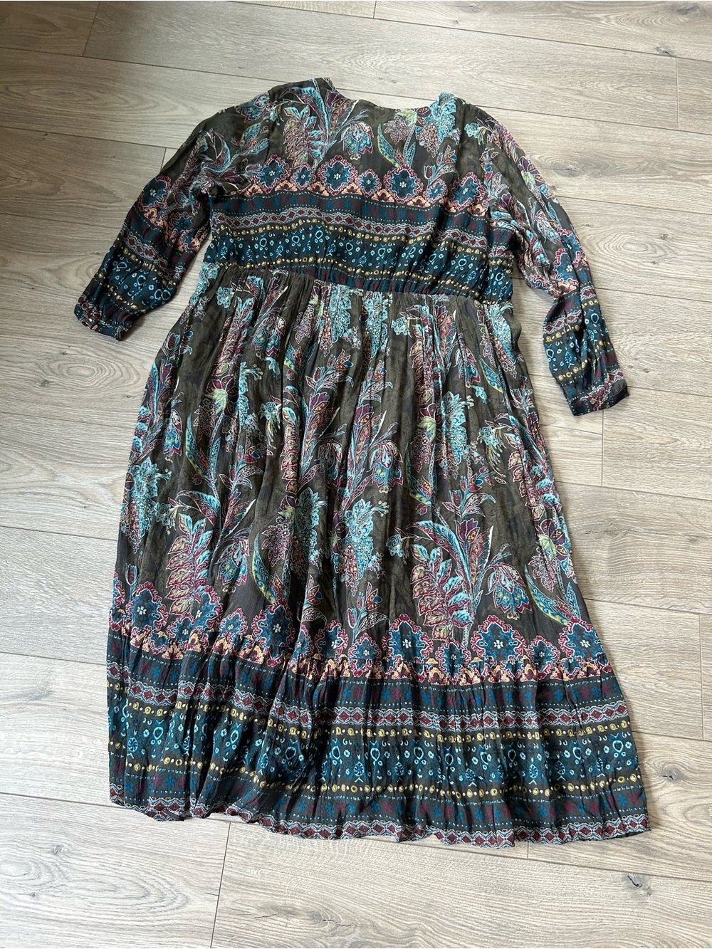 Soft Surroundings Mirapani Embroidered Gypsy Peasant Boho Maxi Dress Size 3X - Picture 4 of 10